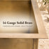 Handcrafted Solid Brass Undermount Sink – Aged Bronze Patina