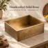 Handcrafted Solid Brass Undermount Sink – Aged Bronze Patina