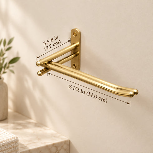 Handcrafted Solid Brass Wall-Mounted Toilet Paper Holder