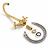 Handcrafted Unlacquered Brass Gooseneck Faucet with Cross Handles