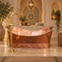 Handcrafted Vintage Freestanding Copper Bathtub with Smooth Finish