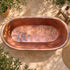 Handcrafted Vintage Freestanding Copper Bathtub with Smooth Finish