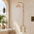 Handcrafted Copper & Brass Outdoor Shower System – Rainfall Shower