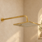 Handcrafted Square Brass Rain Shower Head – 10-Inch Wall-Mounted Design