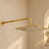 Handcrafted Square Brass Rain Shower Head – 10-Inch Wall-Mounted Design