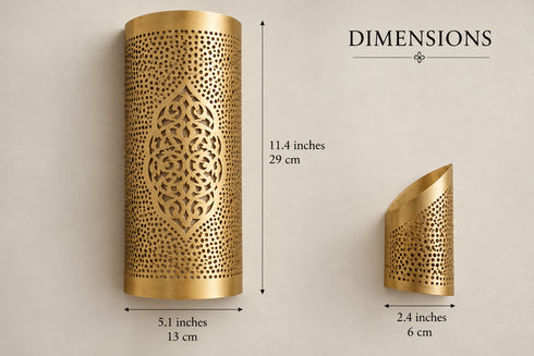 Handmade Moroccan Brass Wall Sconce, Pierced Brass Wall Lamp, Boho Light Fixture, Moroccan Lighting, Bedroom Hallway Decor