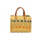 Handmade Moroccan Reed & Seagrass Tote Bag with Genuine Leather Handles