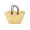 Handmade Moroccan Straw Tote Bag with Leather Handles Woven Basket
