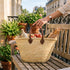 Handmade Moroccan Straw Tote Bag with Leather Handles Woven Basket