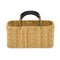 Handwoven Moroccan Straw Basket Bag with Leather Handles