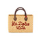 Handwoven Raffia Tote Bag with La Dolce Vita Embroidery