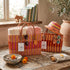 Handwoven Raffia Tote Bag with Colorful Stripes and Leather Handles