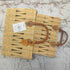 Summer Love Wicker Basket Bag with Red Love Text & Leather Handles