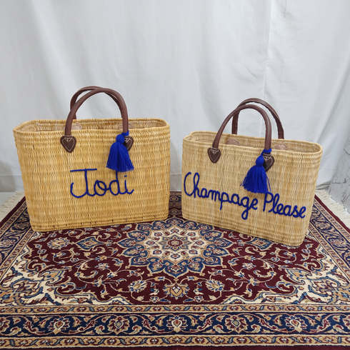 Woven Straw Beach Tote Bag – Handmade Raffia Shopping & Summer Bag