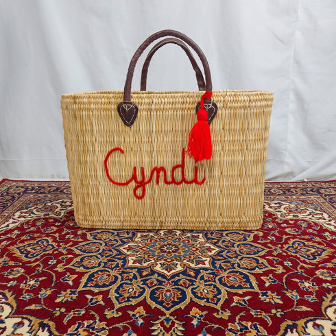Woven Straw Beach Tote Bag – Handmade Raffia Shopping & Summer Bag
