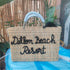 Handcrafted Straw Beach Bag with Black Handles and Stylish “Summer Beach” Design