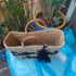 Handcrafted Straw Beach Bag with Black Handles and Stylish “Summer Beach” Design