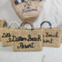 Handcrafted Straw Beach Bag with Black Handles and Stylish “Summer Beach” Design
