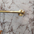 Handmade solid brass kitchen rail with S hooks
