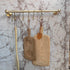 Handmade solid brass kitchen rail with S hooks