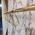 Handmade solid brass kitchen rail with S hooks