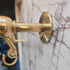 Handmade solid brass kitchen rail with S hooks