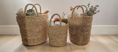handwoven Moroccan palm leaf Natural, eco-friendly, and sustainable materials Strong woven handles