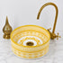 Illuminate your vanity with an Art of handmade ceramic round sink.