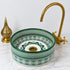 Illuminate your vanity with an Art of handmade ceramic round sink.