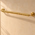 Handcrafted Engraved Solid Brass Towel Bar with Decorative Detailing