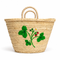 Moroccan Straw Basket, Handwoven Berry Embroidery Tote, Palm Leaf Market Bag, Picnic & Beach Basket