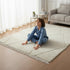 Ivory Moroccan Wool Rug, Minimalist Beni Ourain Rug, Handmade Diamond Berber Area Carpet, Neutral Wool Rug
