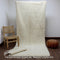 Ivory Moroccan Wool Rug, Minimalist Beni Ourain Rug, Handmade Diamond Berber Area Carpet, Neutral Wool Rug