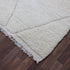 Ivory Moroccan Wool Rug, Minimalist Beni Ourain Rug, Handmade Diamond Berber Area Carpet, Neutral Wool Rug