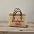 Handwoven Raffia Tote Bag with La Dolce Vita Embroidery