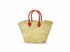 Moroccan Straw Basket with Round Leather Handles – straw bag basket