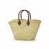 Large Moroccan Straw Basket with Round Leather Handles – straw bag basket