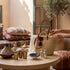 Moroccan straw basket with long leather handles
