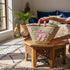 Personalized Handwoven Moroccan Straw Basket with Leather Handles