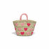 Handwoven Moroccan Straw Basket with Embroidered Hearts – Eco Friendly Straw Tote