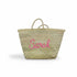 Handwoven personalized name Moroccan straw basket