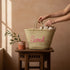 Handwoven personalized name Moroccan straw basket