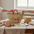 Handwoven personalized name Moroccan straw basket