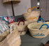 Handwoven personalized name Moroccan straw basket