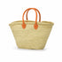 Moroccan Straw Basket with Round Leather Handles – straw bag basket