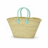 Moroccan Straw Basket with Round Leather Handles – straw bag basket