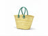 Large Handmade Moroccan Straw Basket with Personalized Leather Handles