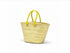 Large Handmade Moroccan Straw Basket with Personalized Leather Handles