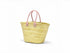 Large Handmade Moroccan Straw Basket with Personalized Leather Handles