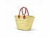 Large Handmade Moroccan Straw Basket with Personalized Leather Handles